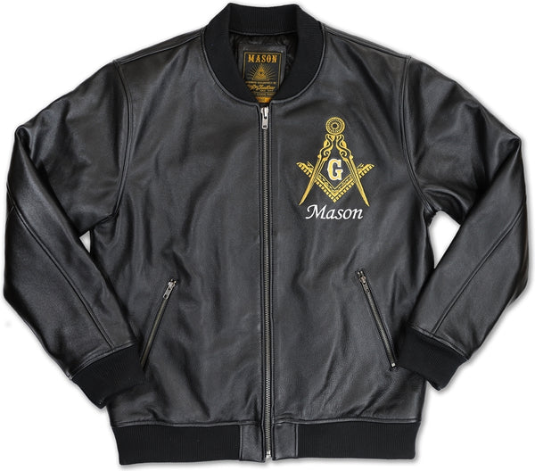 Big Boy Mason Limited-Edition Divine S4 Mens Leather Bomber Jacket [Black]