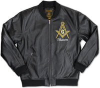 Big Boy Mason Limited-Edition Divine S4 Mens Leather Bomber Jacket [Black]