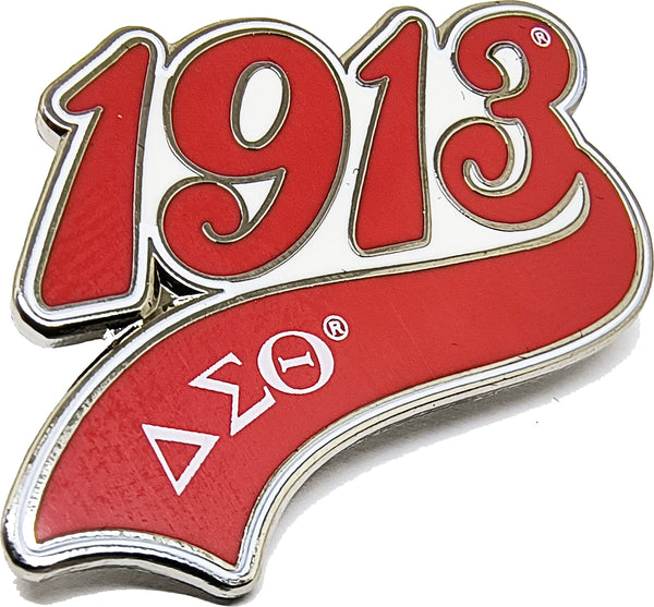 Delta Sigma Theta 1913 Tail Lapel Pin [Silver]