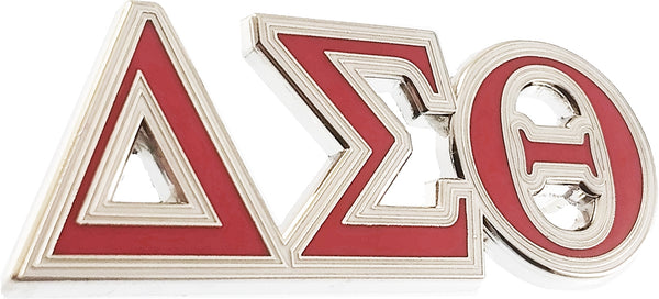 Delta Sigma Theta Big Letter Lapel Pin [Silver]