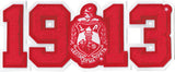 Delta Sigma Theta Crest 1913 Chenille Sew-On Patch [Red]