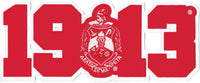 Delta Sigma Theta Crest 1913 Twill Iron-On Patch [Red]