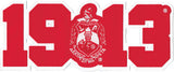 Delta Sigma Theta Crest 1913 Twill Iron-On Patch [Red]