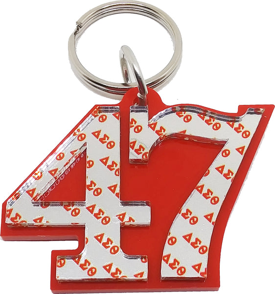 Delta Sigma Theta Line #47 Key Chain [Red]