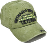 Vietnam Desert Storm Tonal Pigment Washed Cotton Mens Cap [Baseball Cap - Green]