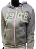 Buffalo Dallas Alpha Kappa Alpha 1908 Zip Hoodie [Grey]