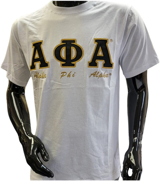 Buffalo Dallas Alpha Phi Alpha Embroidered T-Shirt [Short Sleeve - White]