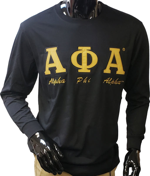 Buffalo Dallas Alpha Phi Alpha Embroidered T-Shirt [Long Sleeve - Black]