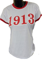 Buffalo Dallas Delta Sigma Theta 1913 Ringer T-Shirt [Short Sleeve - White]