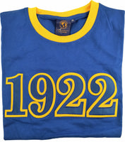 Buffalo Dallas Sigma Gamma Rho 1922 Ringer T-Shirt [Short Sleeve - Blue]