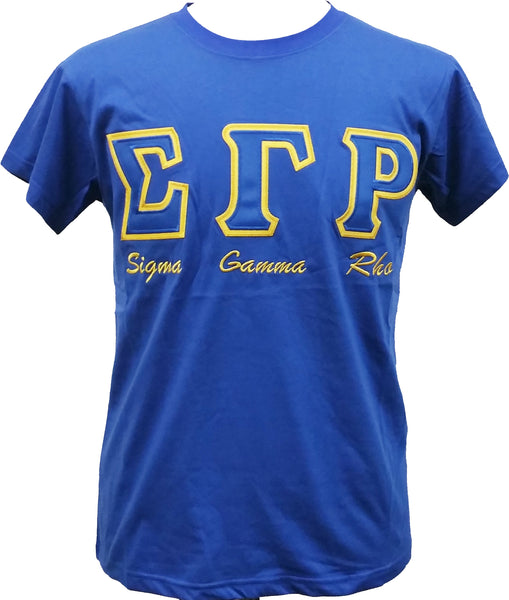 Buffalo Dallas Sigma Gamma Rho Embroidered T-Shirt [Short Sleeve - Blue]