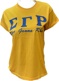 Buffalo Dallas Sigma Gamma Rho Embroidered T-Shirt [Short Sleeve - Gold]