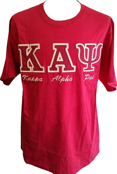 Buffalo Dallas Kappa Alpha Psi Embroidered T-Shirt [Short Sleeve - Crimson Red]