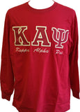 Buffalo Dallas Kappa Alpha Psi Embroidered T-Shirt [Long Sleeve - Crimson Red]