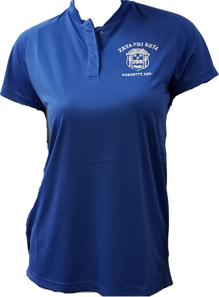 Buffalo Dallas Zeta Phi Beta Blade Polo Shirt [Blue]