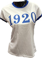 Buffalo Dallas Zeta Phi Beta 1920 Ringer T-Shirt [Short Sleeve - White]