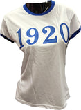 Buffalo Dallas Zeta Phi Beta 1920 Ringer T-Shirt [Short Sleeve - White]