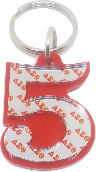 Delta Sigma Theta Line #5 Key Chain [Red]