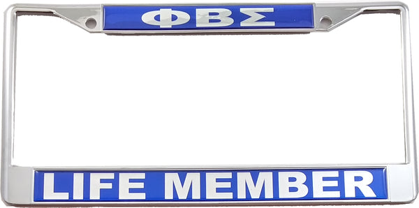 Phi Beta Sigma Life Member Domed License Plate Frame [Silver]