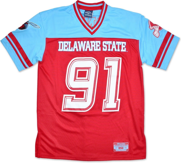 Big Boy Delaware State Hornets S9 Mens Football Jersey [Red]