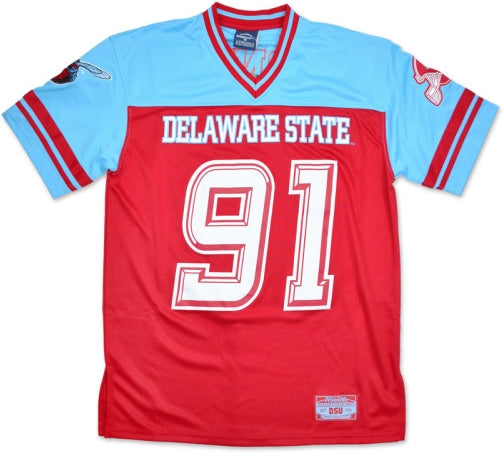 Big Boy Delaware State Hornets S9 Mens Football Jersey [Red]