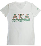 Alpha Kappa Alpha Luxury Embroidered Tee [White]