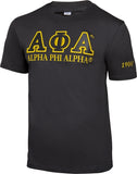 Alpha Phi Alpha Luxury Embroidered Mens Tee [Short Sleeve - Black]