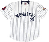 Big Boy Kansas City Monarchs NLBM Ladies Baseball Jersey [White/Navy Blue]