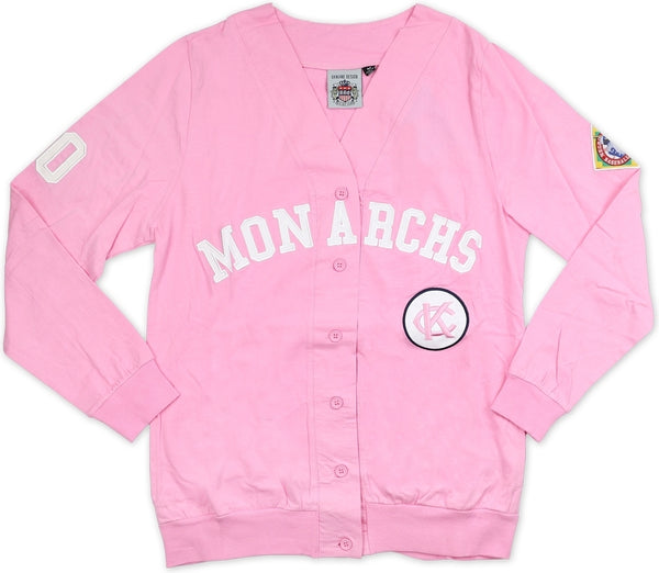 Big Boy Kansas City Monarchs Light Weight Ladies Cardigan [Pink]