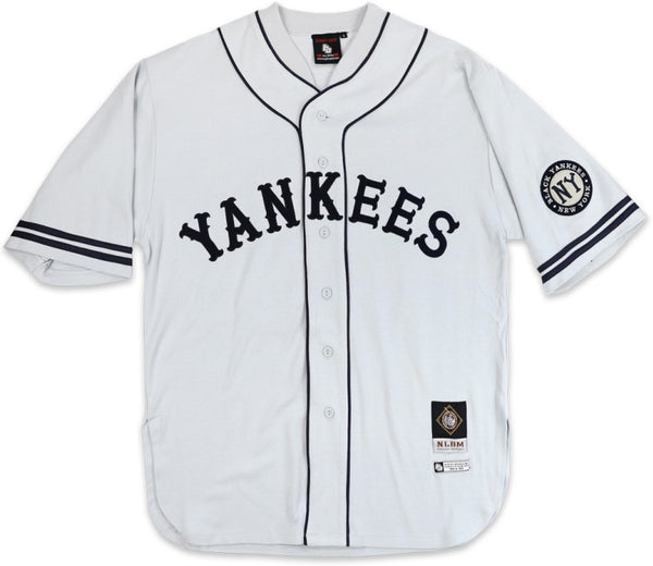 Big Boy New York Black Yankees Replica Mens Baseball Jersey [Grey]
