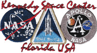 NASA Kennedy Space Center Three Logo Iron-On Patch [Multi-Colored]