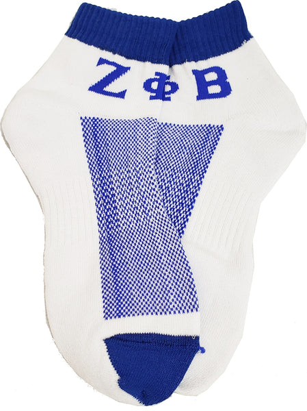 Buffalo Dallas Zeta Phi Beta Ankle Socks [White]