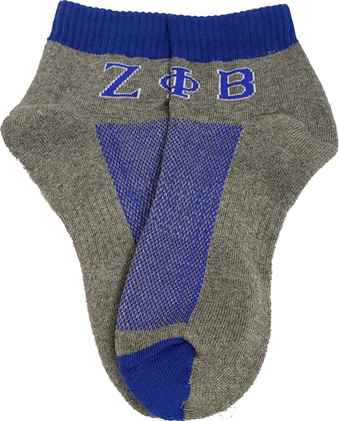 Buffalo Dallas Zeta Phi Beta Ankle Socks [Grey]
