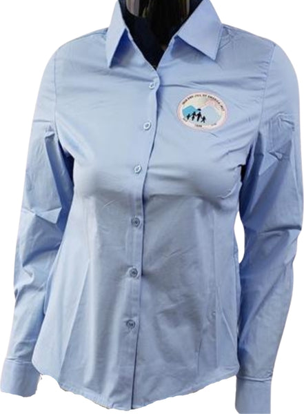 Buffalo Dallas Jack And Jill Of America Button Down Collar Shirt [Long Sleeve - Blue]