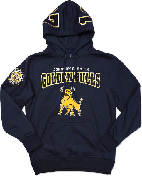 Big Boy Johnson C. Smith Golden Bulls S4 Mens Pullover Hoodie [Navy Blue]