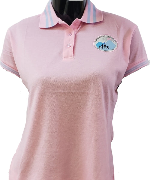 Buffalo Dallas Jack And Jill Of America Polo Shirt [Pink - Short Sleeve]