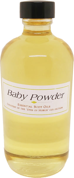 Baby Powder Scented Body Oil Fragrance [Gold - 8 oz. - Clear Glass - Regular Cap]