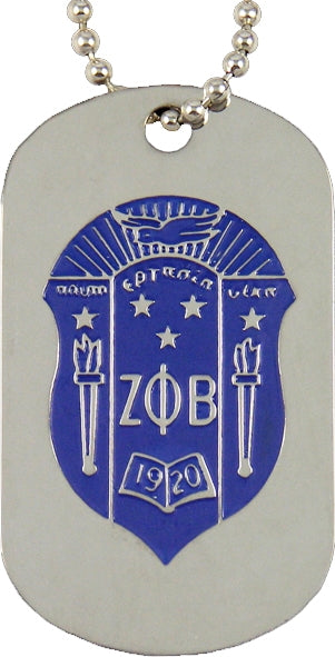 Zeta Phi Beta Double Sided Dog Tag [Silver]