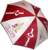Kappa Alpha Psi 8 Panel Print Jumbo Umbrella [Red/White - 30"]