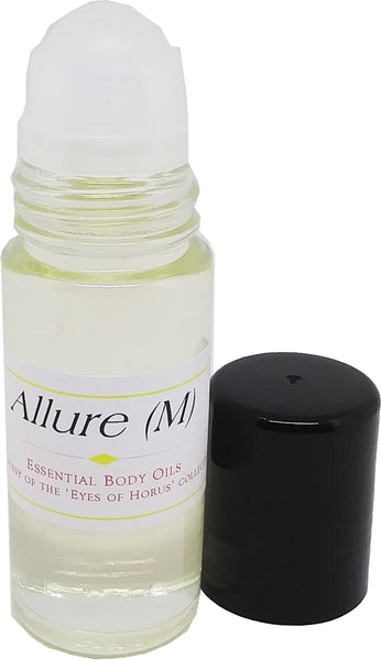 Allure - Type for Men Cologne Body Oil Fragrance [Light Gold - 1 oz. - Clear Glass - Roll-On]