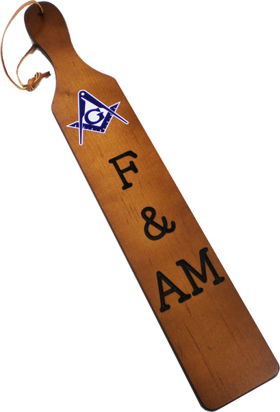 Mason F&AM Traditional Wood Paddle [Brown]