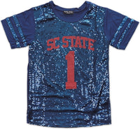 Big Boy South Carolina State Bulldogs S2 Ladies Sequins Tee [Navy Blue]