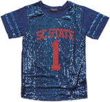 Big Boy South Carolina State Bulldogs S2 Ladies Sequins Tee [Navy Blue]