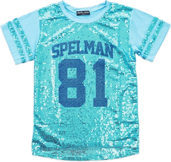 Big Boy Spelman College S2 Ladies Sequins Tee [Sky Blue]