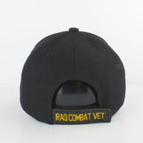 Iraq Combat Veteran Ribbon Text Shadow Mens Cap [Baseball Cap - Black]