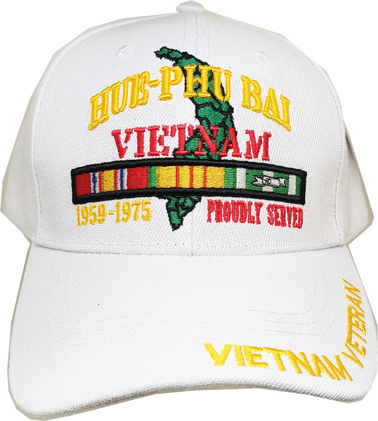 Hue-Phu Bai Vietnam Veteran Proudly Served Mens Cap [White]