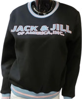 Buffalo Dallas Jack And Jill Of America Crew Neck Ladies Sweatshirt [Black]