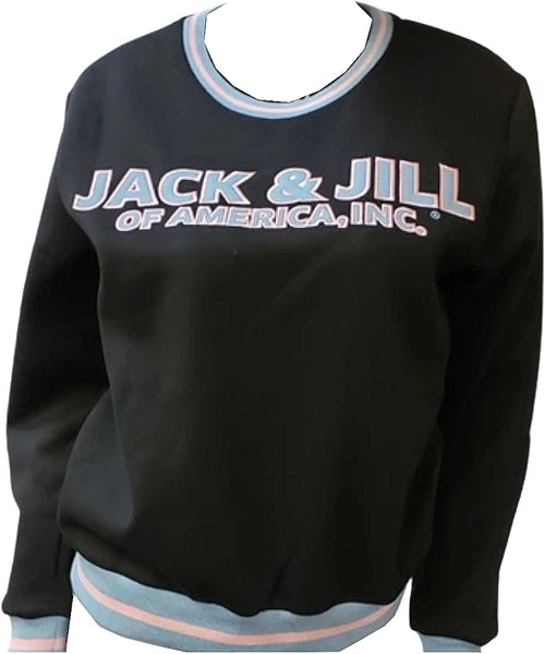 Buffalo Dallas Jack And Jill Of America Crewneck Kids Sweatshirt [Black]