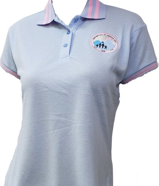 Buffalo Dallas Jack And Jill Of America Kids Polo Shirt [Short Sleeve - Blue]