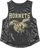 Big Boy Alabama State Hornets S2 Ladies Sequins Tank Top [Black]